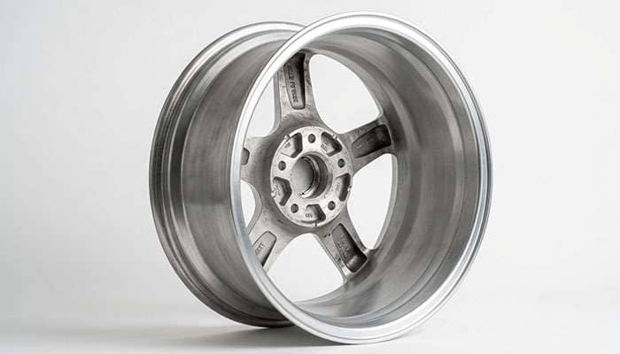 Back of a 20x9 wheel showing the stamped size marking and the bead seats where width is measured