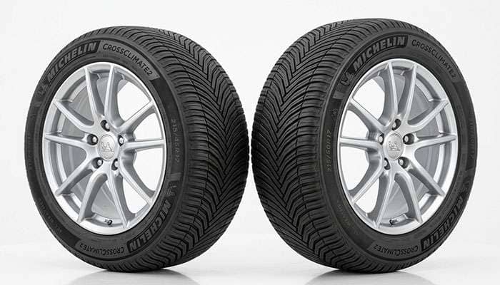 Side by side comparison of a 215/45R17 tire sidewall and a taller 215/50R17 tire sidewall