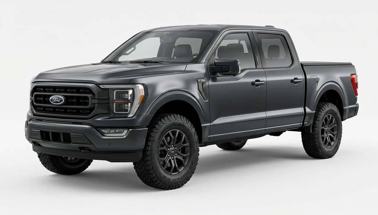 Full-size pickup truck on 18-inch wheels wearing 265/70R18 all-terrain tires