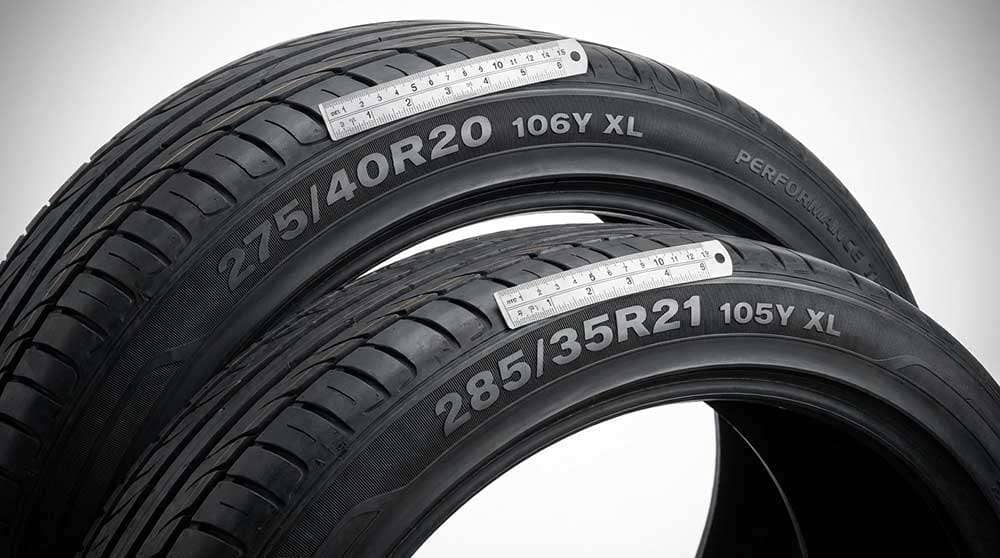 275 and 285 tire sizing numbers explained with sidewall measurements