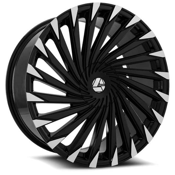 Azara AZA 501 gloss black machined 5x110 wheel