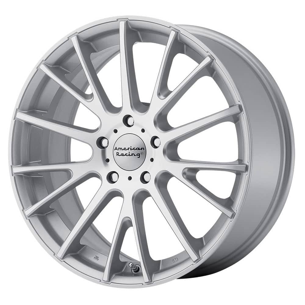 American Racing AR904 wheel in bright silver with machined face