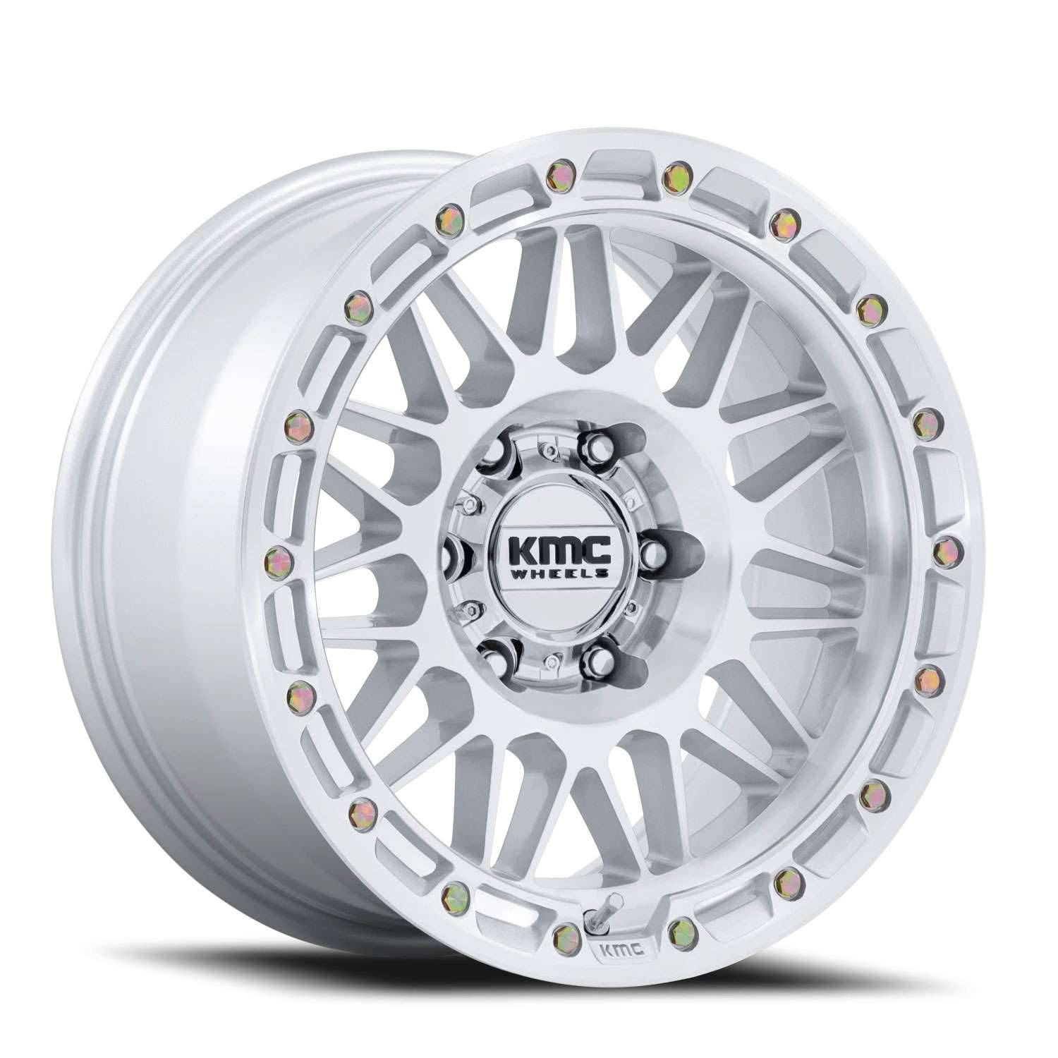 KMC Attack wheel in gloss silver machined face