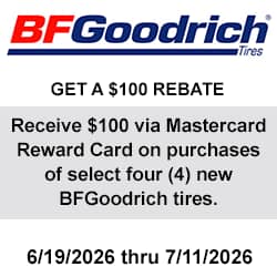 BFGoodrich Tires Rebate