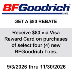 BFGoodrich Tires Rebate