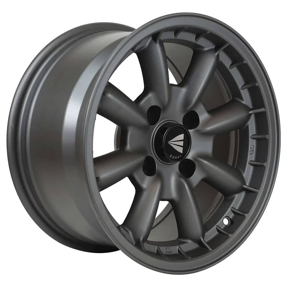 Enkei Compe matte gunmetal 5x100 wheel