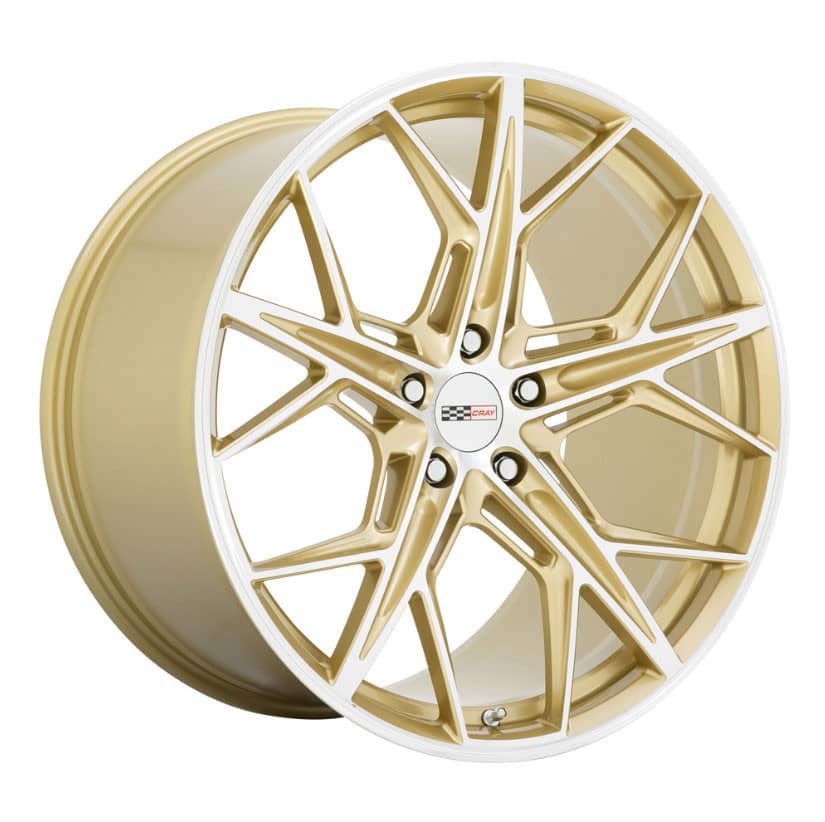 Cray Hammerhead gloss gold wheel with mirror-cut face