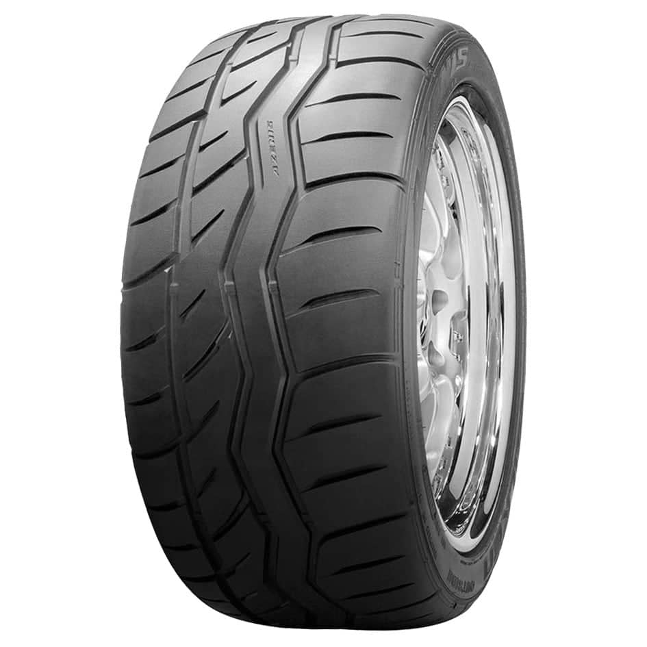 Falken Azenis RT615K+ 200 treadwear extreme performance tire on a clean white studio backdrop