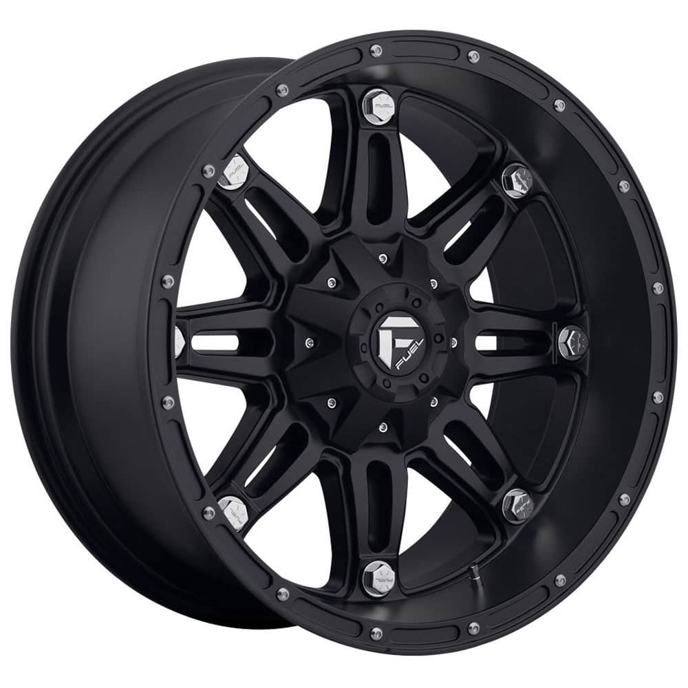 Fuel Hostage D531 matte black 5x139.7 off-road wheel at an angle