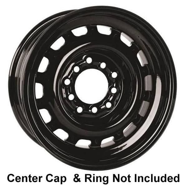 Hot Rod Hanks Artillery gloss black classic 5x139.7 wheel at an angle