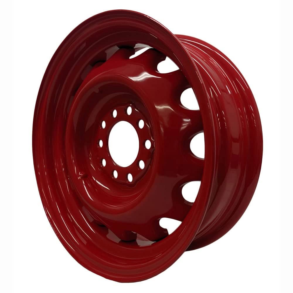 Hot Rod Hanks Artillery wheel in gloss Barron red with chrome cap