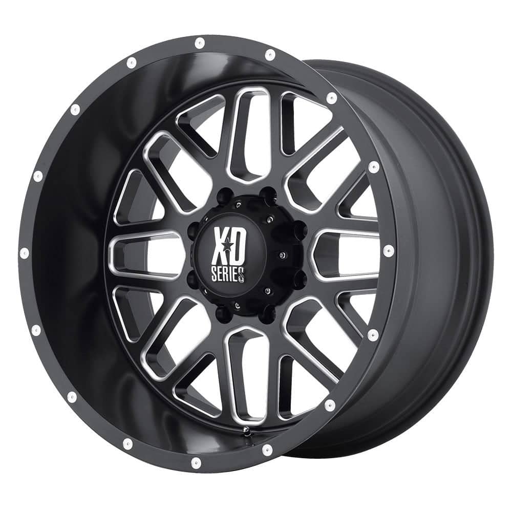 XD Series XD820 Grenade wheel in black and milled finish
