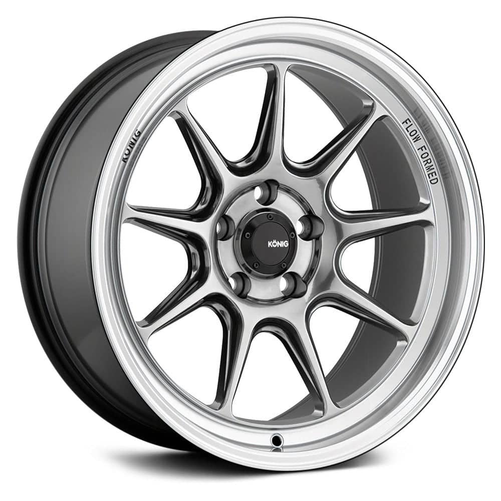 Konig Countergram flow formed wheel in hyper chrome with machined lip