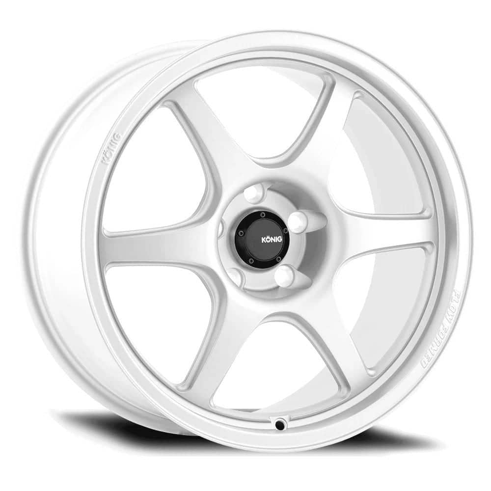 Konig Hexaform gloss white wheel with hexagonal mesh design