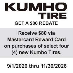 Kumho Tires Rebate
