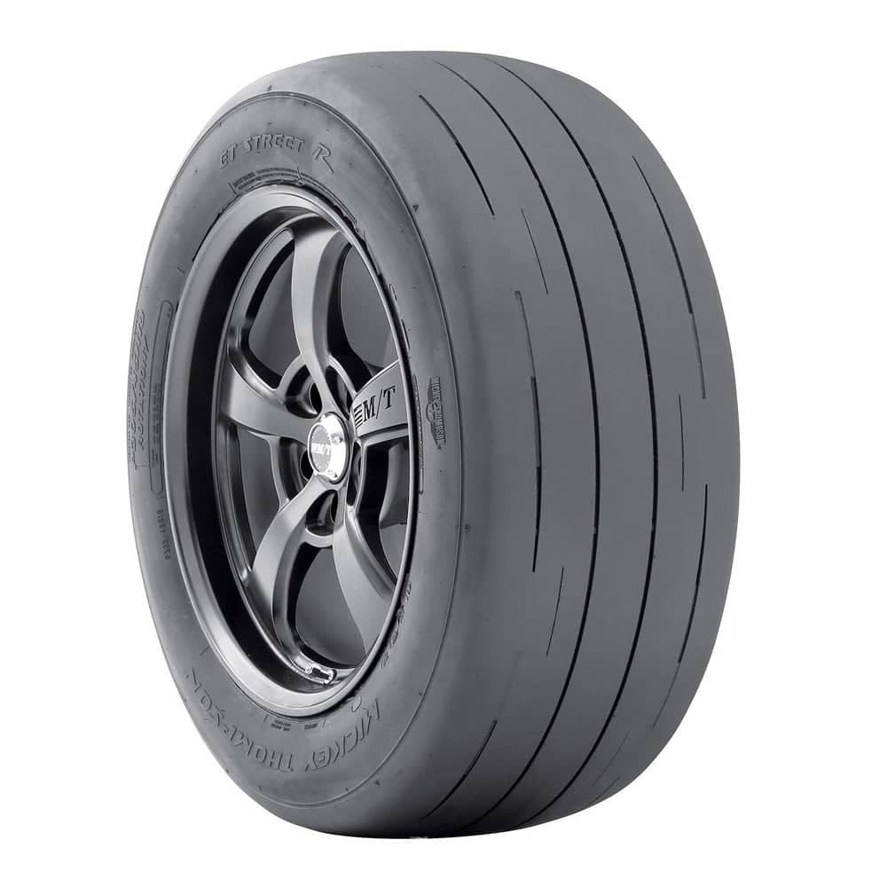 Mickey Thompson ET Street R DOT drag radial, a popular wide pro street rear tire, on a clean white studio backdrop