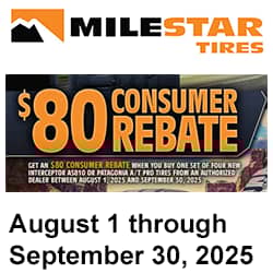 Milestar Tires Rebate