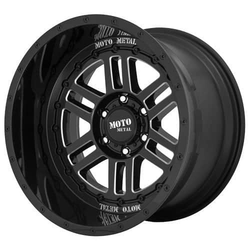 Moto Metal MO800 Deep Six gloss black milled wheel