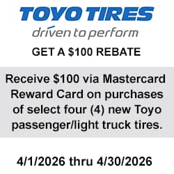 Toyo Tires Rebate