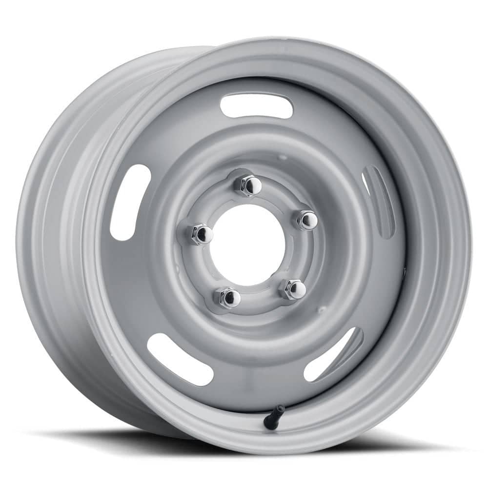 U.S. Wheel Rallye 55 silver two-piece steel wheel