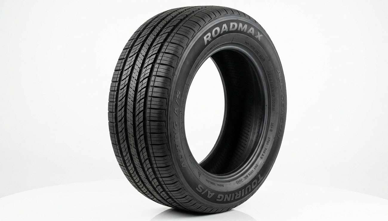 Affordable all-season tire showing tread pattern and sidewall