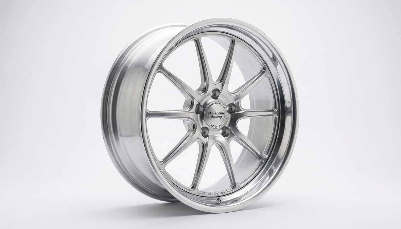 American Racing VF-Series forged wheel showcasing premium polished finish and precision spoke design