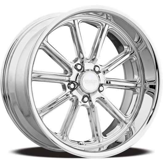 American Racing VN507 Rodder classic five-spoke wheel in vintage silver with diamond cut lip