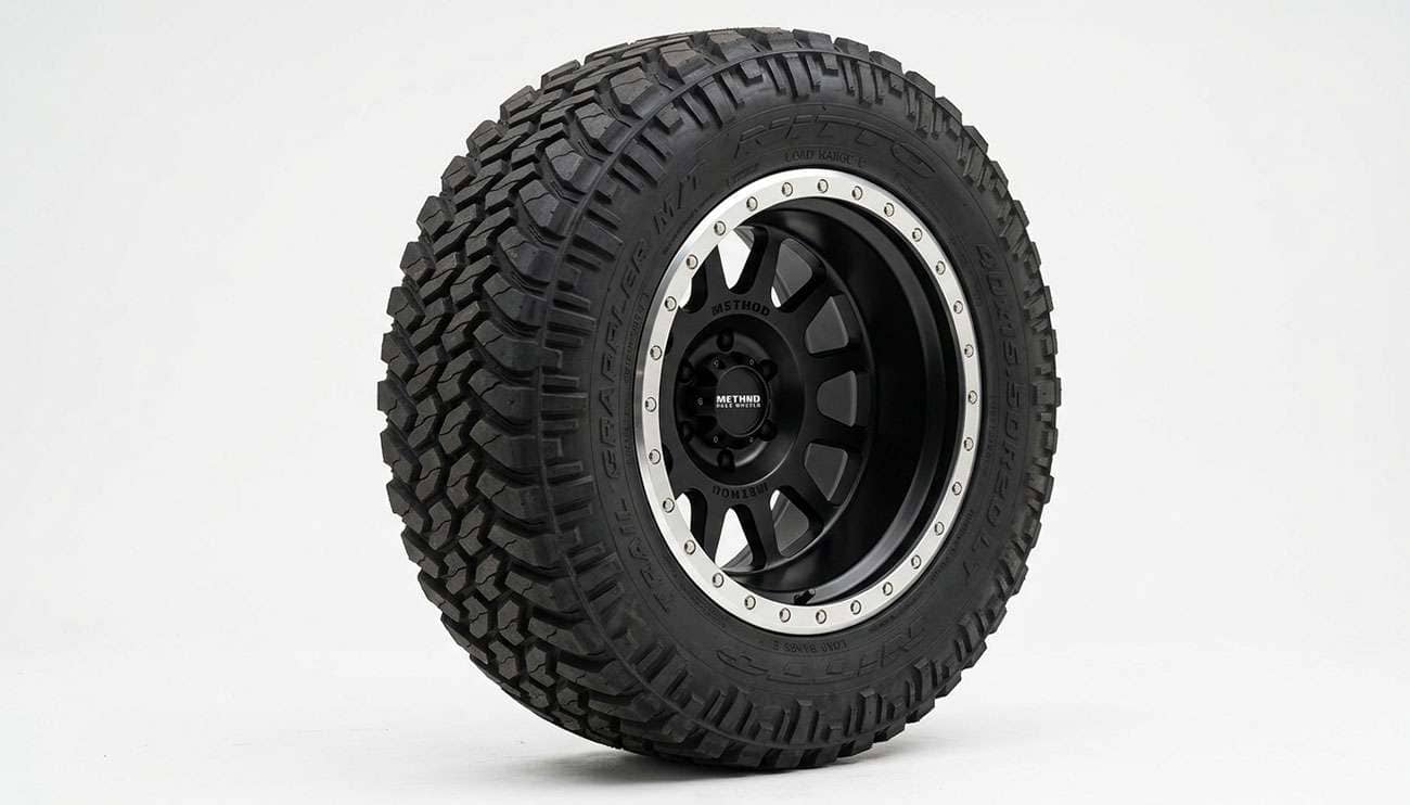 20x12 deep dish truck wheel with aggressive negative offset mounted on a lifted pickup