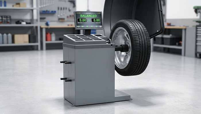 Balanced wheel and tire assembly showing smooth rotation with properly distributed wheel weights