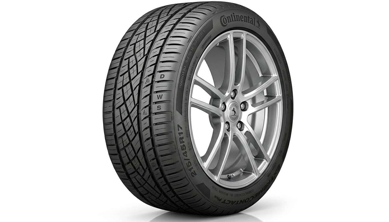 215/45R17 ultra high performance tire mounted on a silver 17 inch alloy wheel
