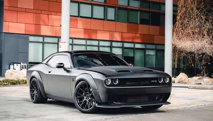 Blaque Diamond BD-F18 flow forged multi-spoke wheel in gloss black finish