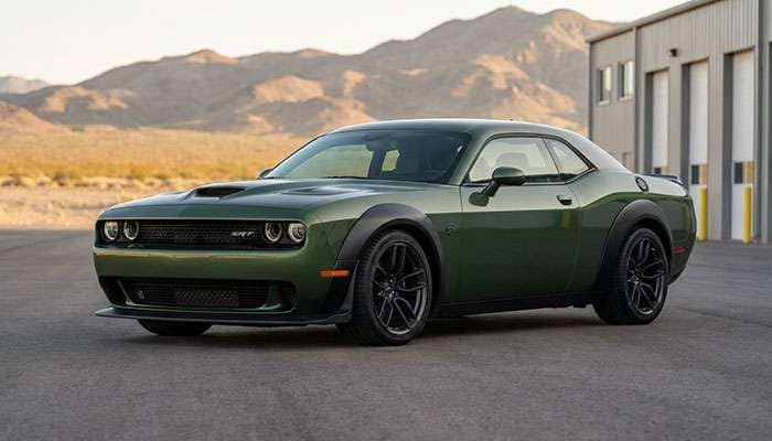 Dodge Challenger with expanded widebody package displayed outdoors in Barberton, Ohio