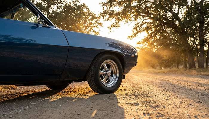 Classic Chevrolet Camaro equipped with polished Cragar S/S wheels