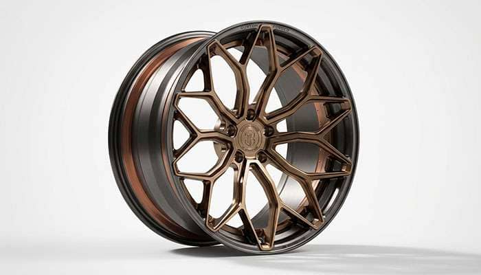 Custom forged wheel showing unique design and personalized finish