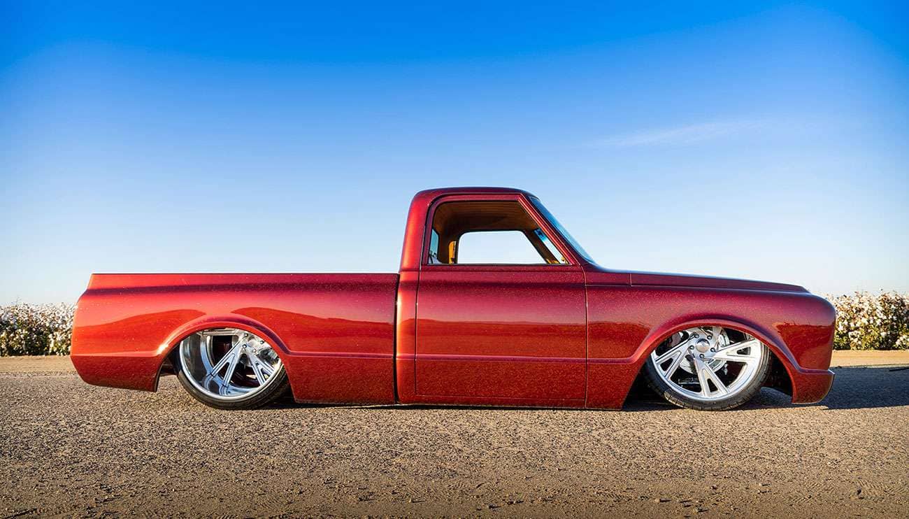 Custom forged Intro wheels displayed on classic car showing detailed rim design and premium finish