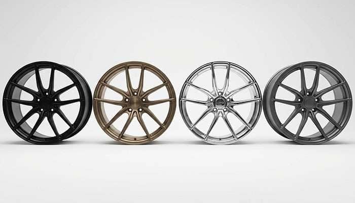 Side-by-side comparison of different aftermarket wheel brands including KMC