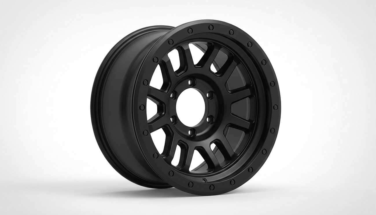 Lock Off-Road Lunatic Matte Black with Matte Black Ring 6-Lug Wheel; 17x9; 1mm Offset (10-24 4Runner)