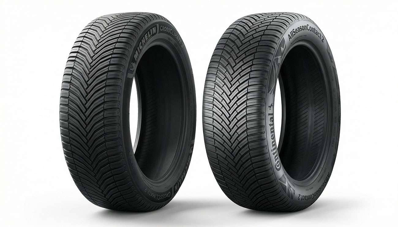 Michelin CrossClimate 2 and Continental AllSeasonContact 2 all-season tires side by side comparison
