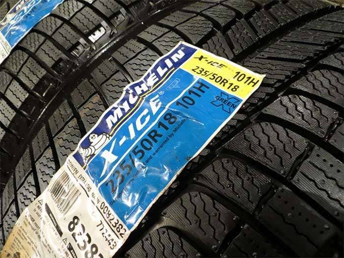 Michelin X-Ice Xi3 studless winter tire with directional tread pattern