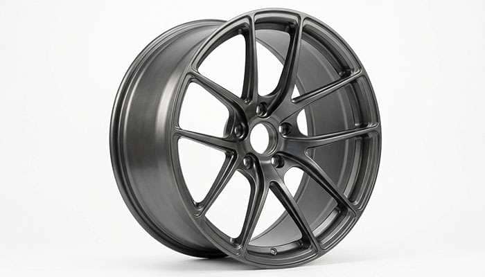 Monoblock forged wheel showing single-piece construction