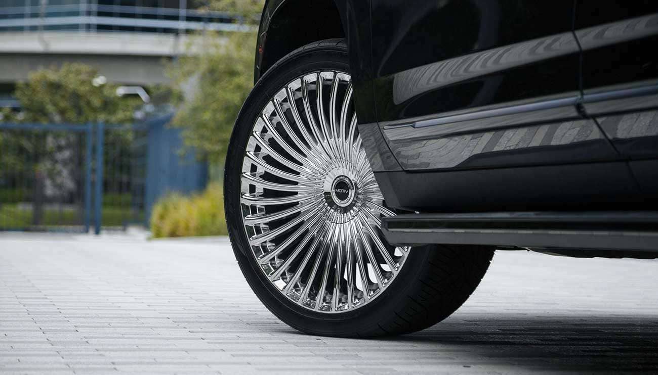 Motiv Wheels on display showing aggressive styling and premium aluminum construction