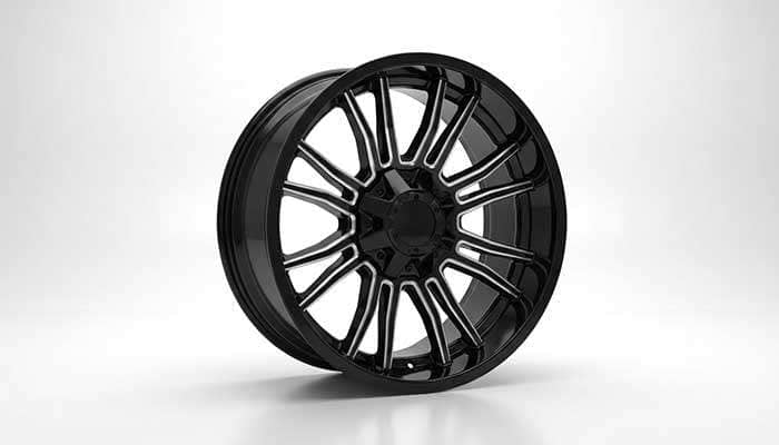 Gloss black Moto Metal Legacy 17x9 6-lug wheel with 1mm offset for 07-13 Silverado 1500 trucks
