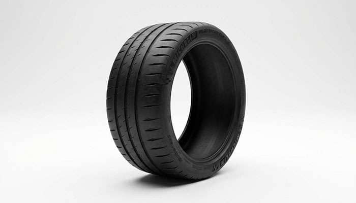 Performance tire with grip-optimized tread pattern designed for handling and traction