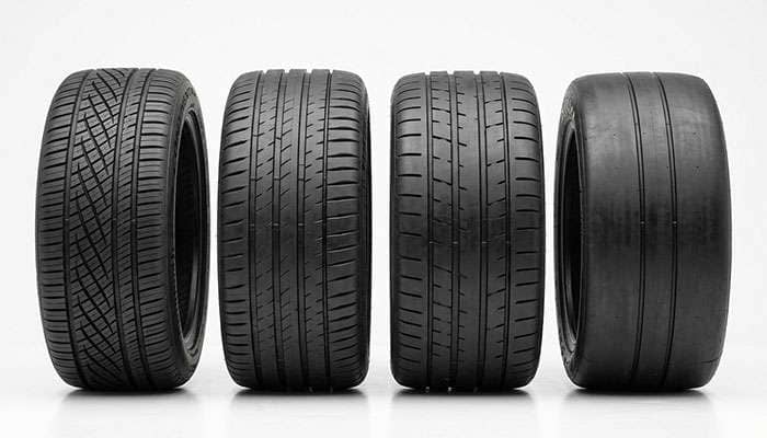 Continental ExtremeContact DWS06 Plus and other performance tire tread patterns compared side by side