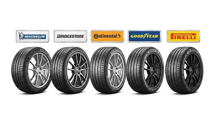 Collection of top-rated tire brands including Michelin, Bridgestone, and Continental