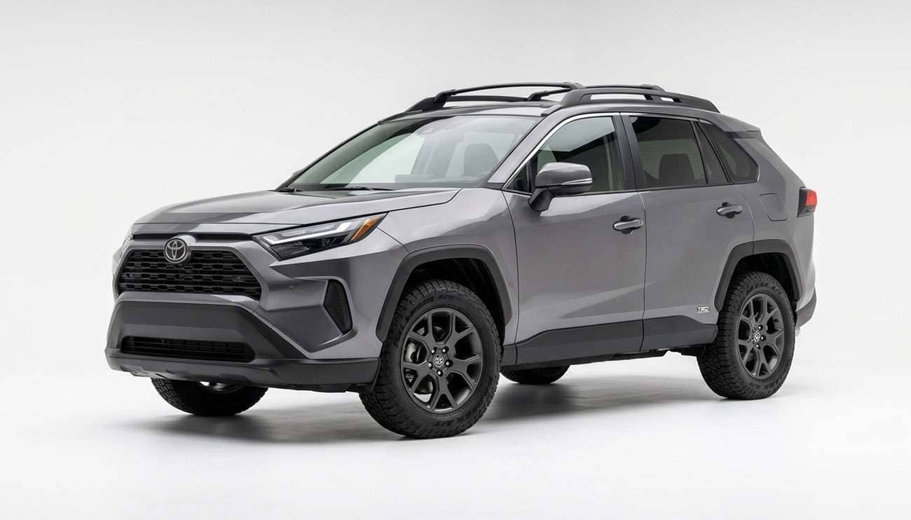 Toyota RAV4 compact SUV fitted with light-duty all-terrain tires