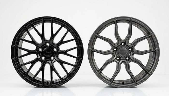 S550 Performance Pack 19-inch wheel beside an S650 Performance Pack 19-inch wheel