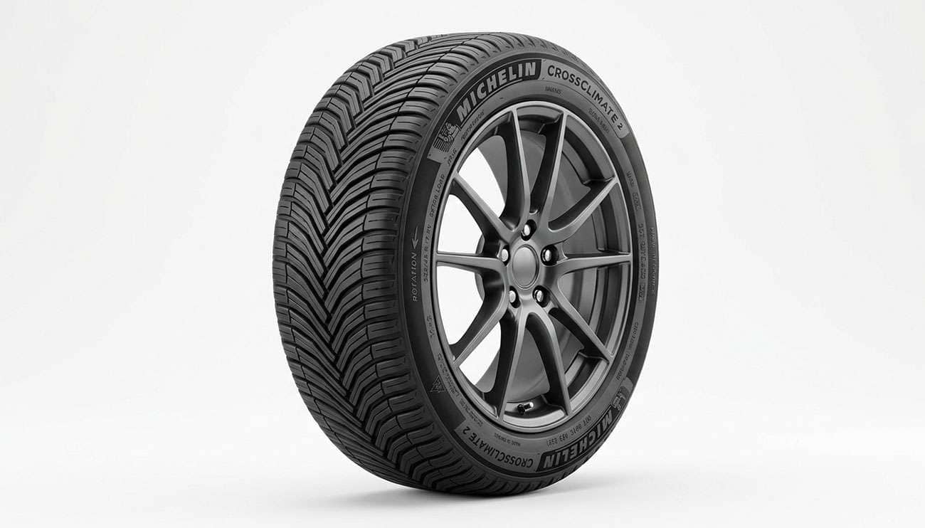 Modern passenger car tire shown to illustrate the causes of tire squealing