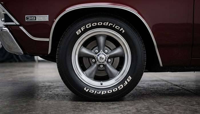 American Racing Torq Thrust II wheel mounted on a classic muscle car showing the iconic five-spoke design