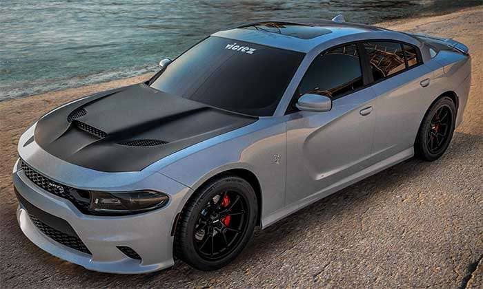 Vicrez Demon style matte black wheel for Dodge Challenger muscle car